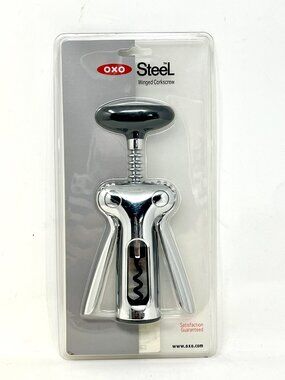 NEW ~ OXO SteeL Winged Corkscrew 1058011 Stainless Steel Good Grips